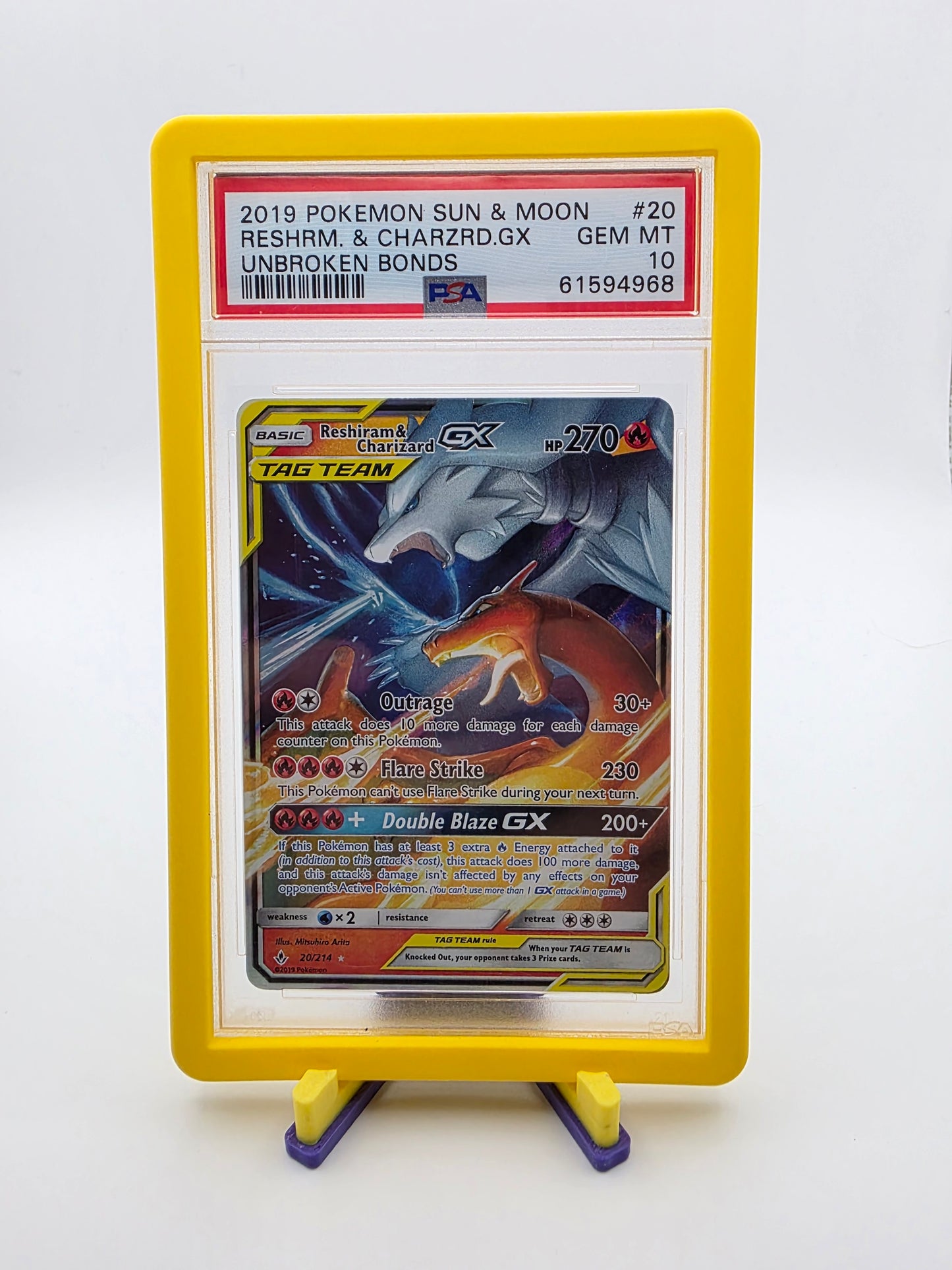 Charizard & Reshiram Gx PSA 10