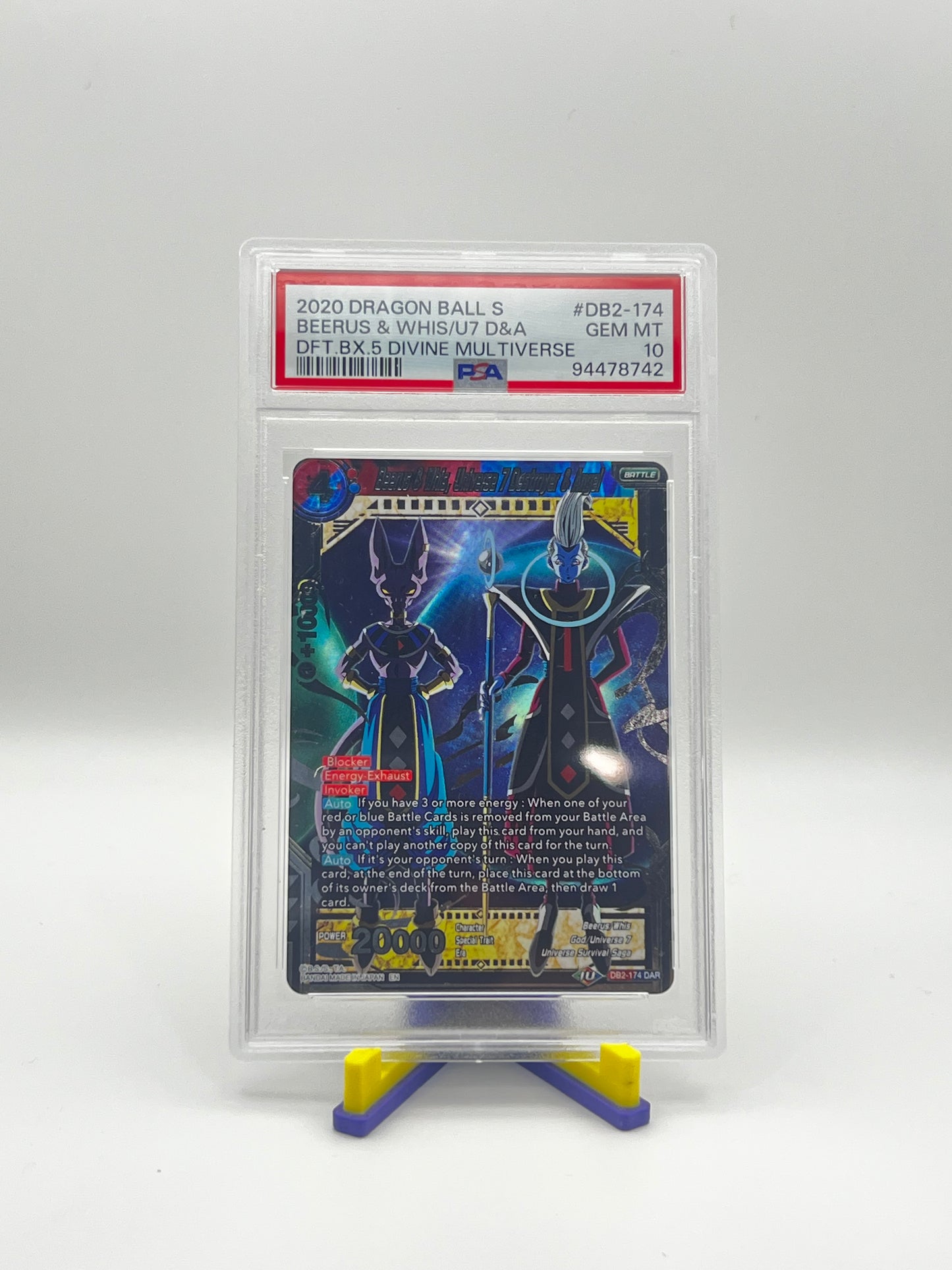 PSA 10 Beerus and Whis Universe 7 DAR